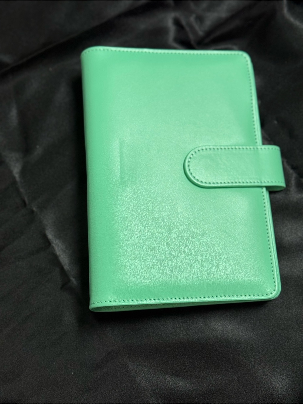 Mint Green Leather Planner/ Budget binder A6